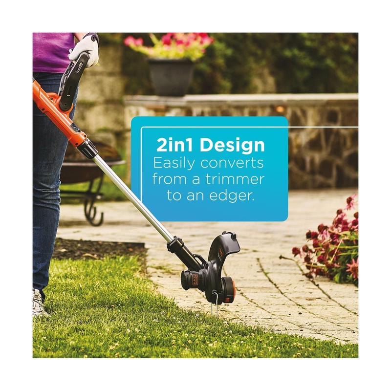 Black+Decker 40V MAX 13 Inch String Trimmer and Lawn Edger with Battery and C... gallery
