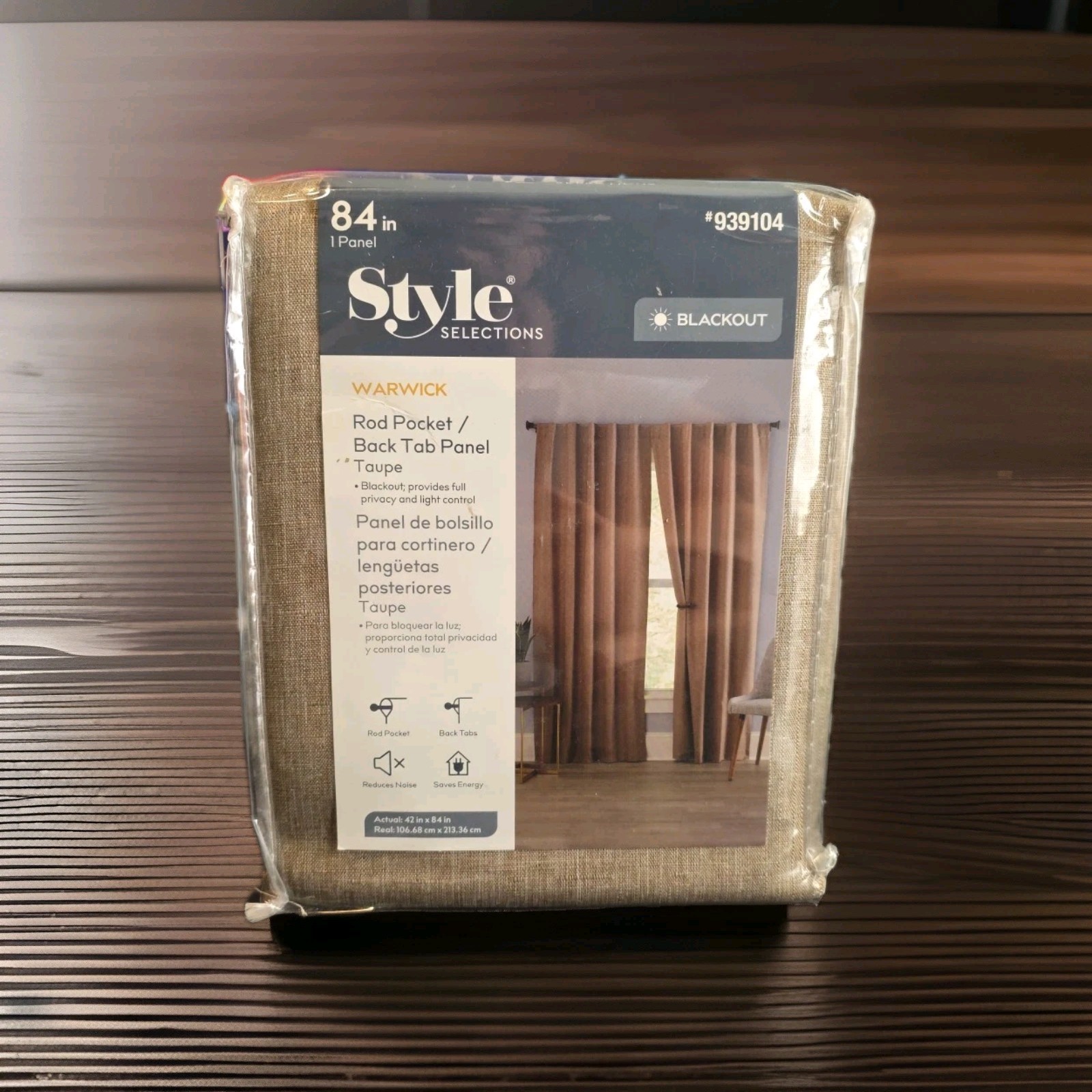 Style Selections | Warwick | Blackout | Taupe | 42x84in | #939104 gallery