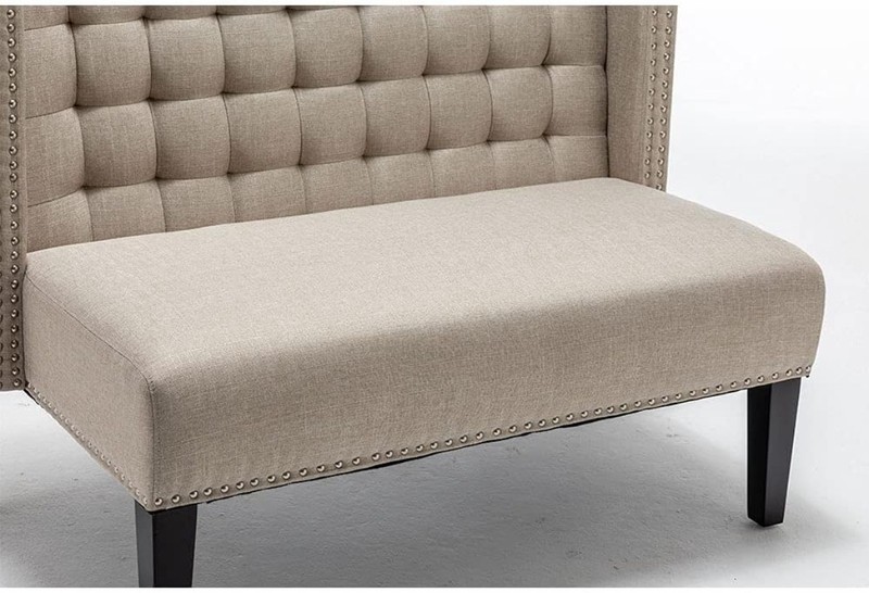 Modern Loveseat Settee Bench Sofa Upholstered Banquette Couch Living Room gallery