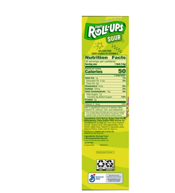 Fruit Roll-Ups Sour Fruit Flavored Snacks, Variety Pack, 15 oz (30 Count) gallery