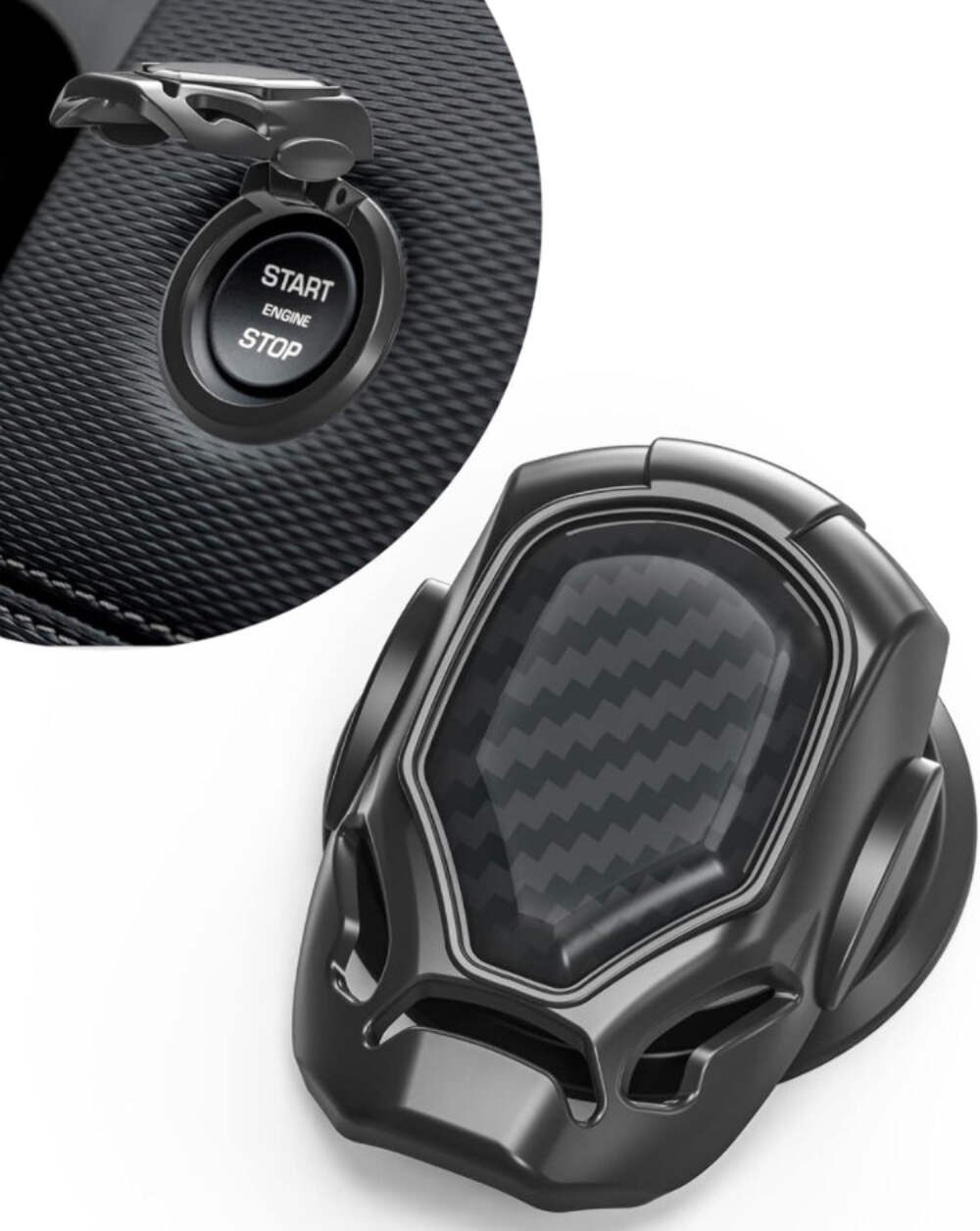 Mask Style push button start cover w/logo gallery