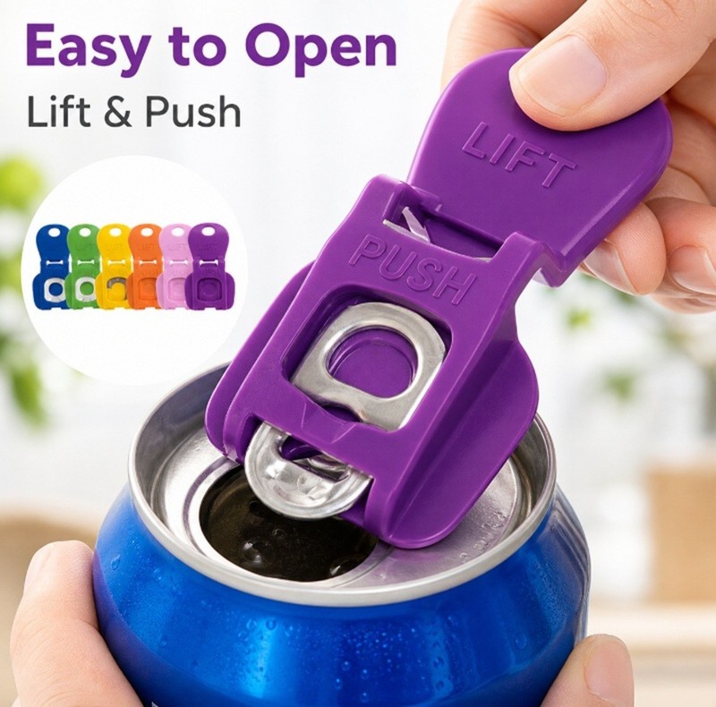 6-Pack Can Lids & Tab Openers – Colorful Drink Covers for Soda, Beer & Camping gallery