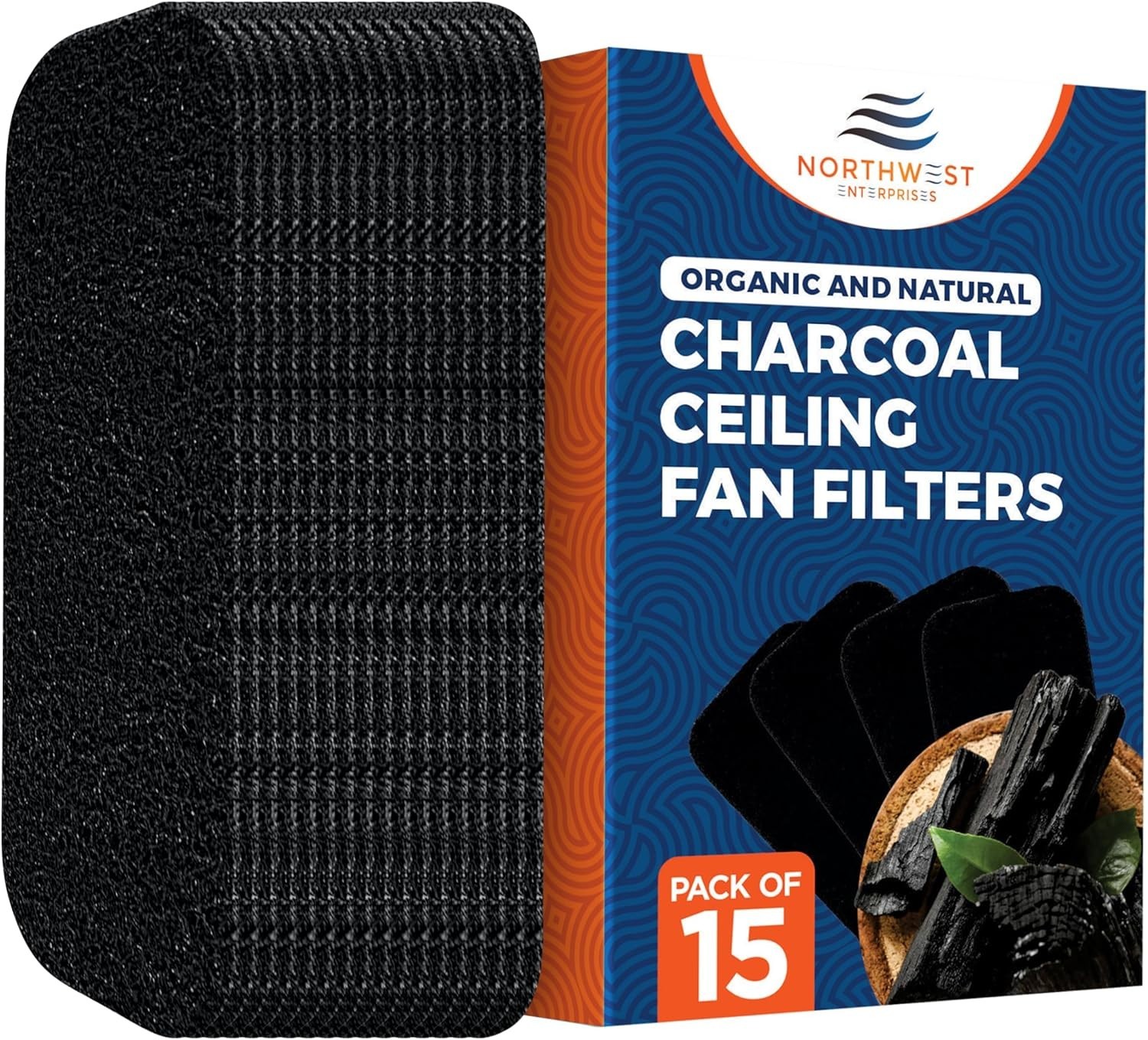 Ceiling Fan Filters - Charcoal Ceiling Fan Filters for Blades - 15 pack gallery