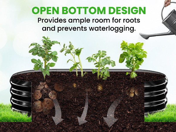 2-in-1 Galvanized Raised Garden Bed with 71" Arch Trellis for Climbing Plants. gallery