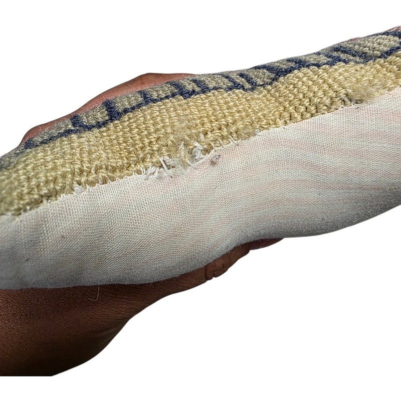 Vintage Fish Shaped Needlepoint Throw Pillow 21x9 Coastal Beach Cottage Decor gallery