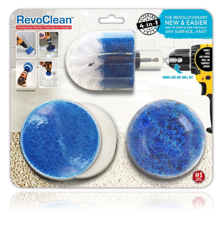 RevoClean® Ultimate 4 Piece Scrub Drill Brush Multi-Purpose Deep Cleaning Kit gallery