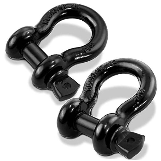 Shackles 3/4"(2 Pack) D-Ring Shackle Rugged 28.5 Ton (57,000 Lbs) Maximum gallery