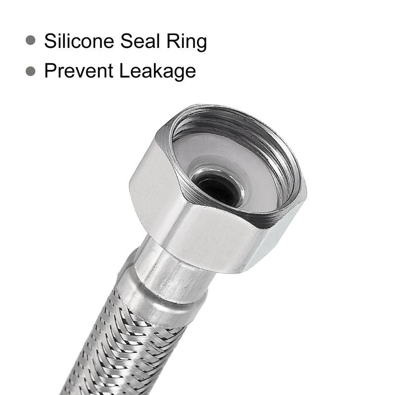 2PCS G3/8 Male Compression Thread x G1/2 Female Faucet Supply Line Connector gallery