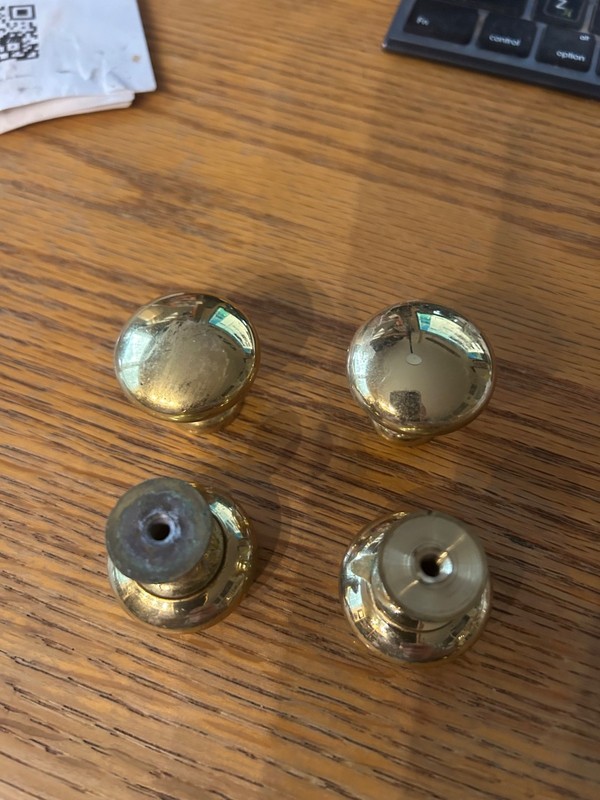 Solid Brass 3/4" Knob in Unlacquered Brass 48 pieces gallery