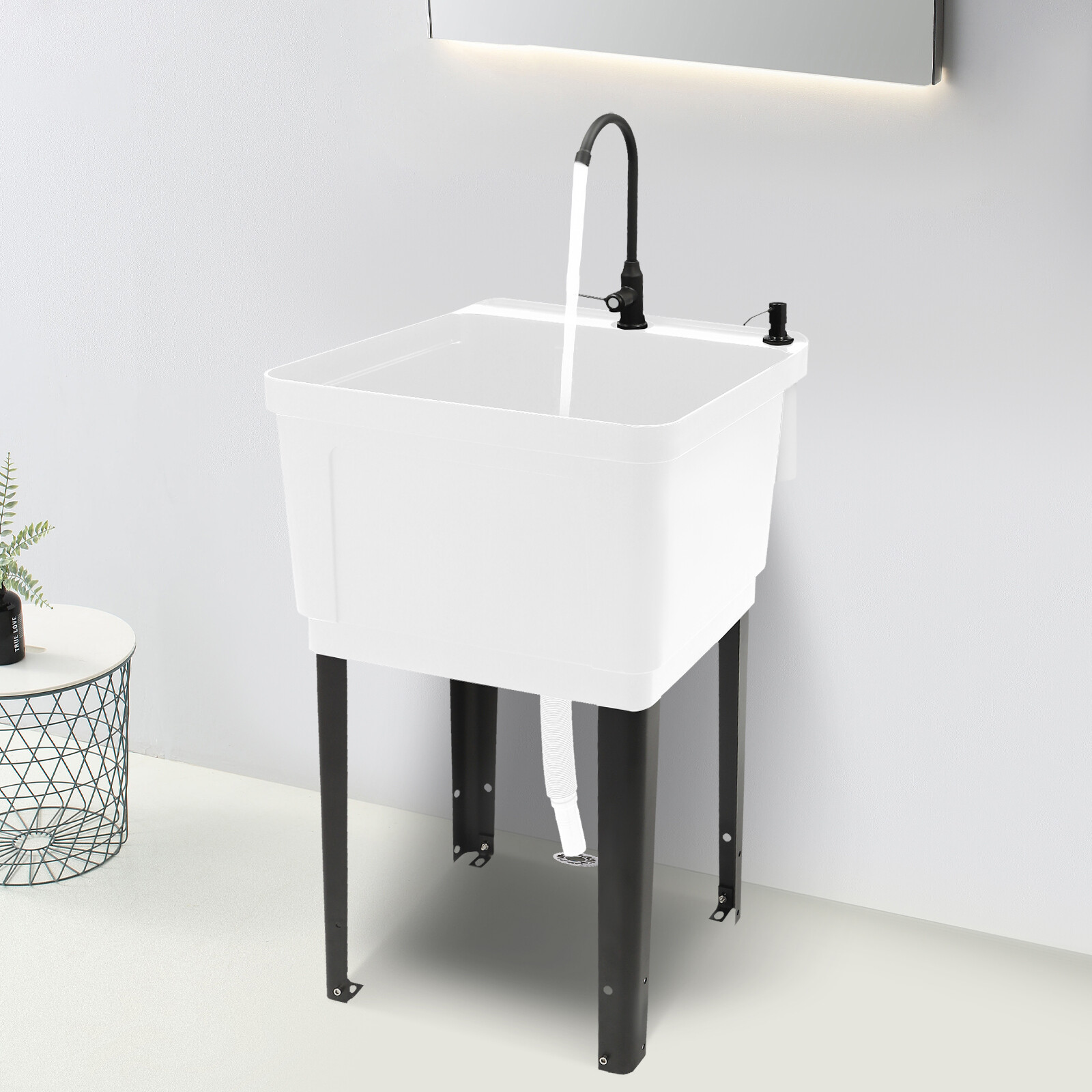 Space Saver Utility Sink Free Standing Laundry Sink With Faucet For Garage,Shop gallery