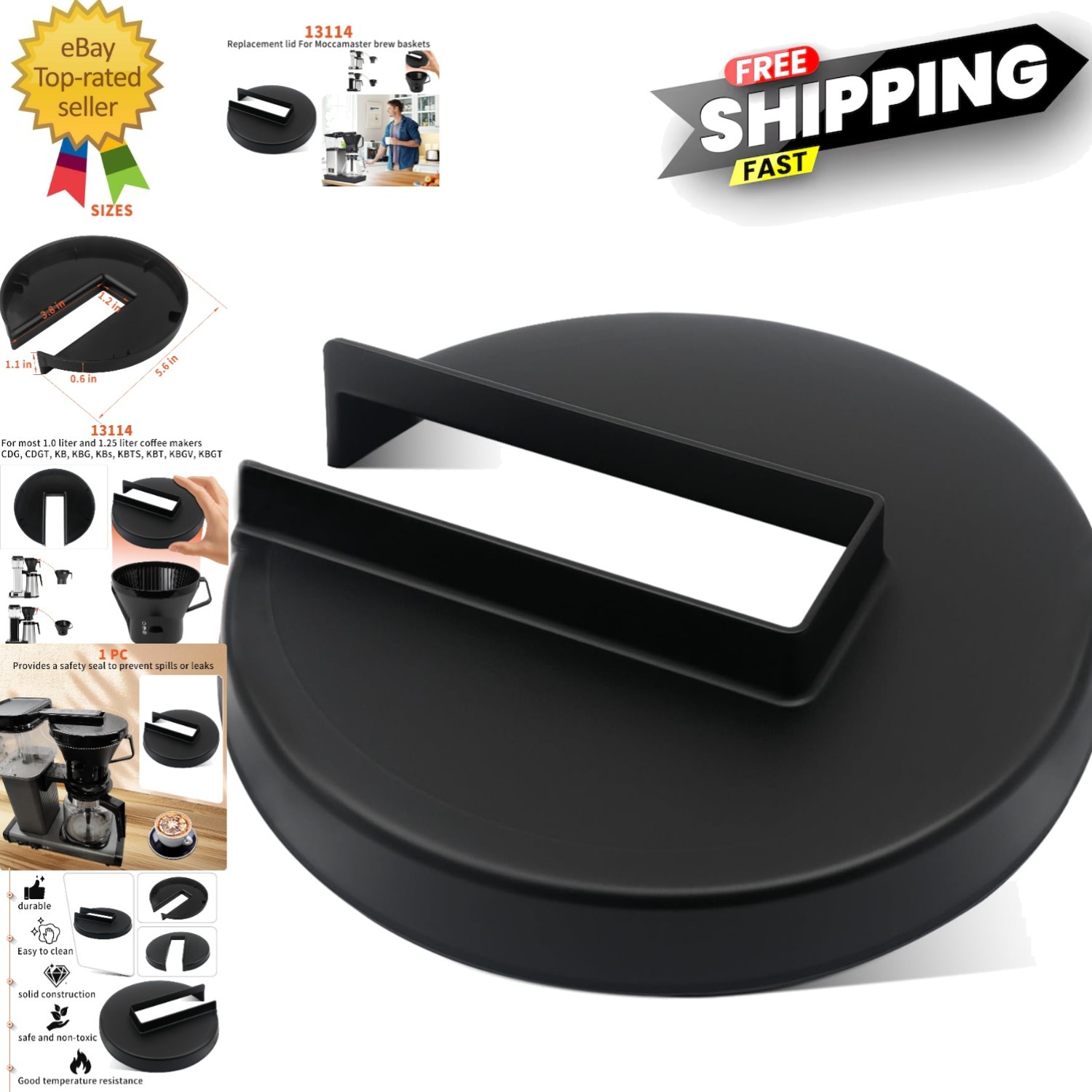 Brew Basket Lid for Moccamaster & Technivorm Coffee Machines - BPA-Free gallery