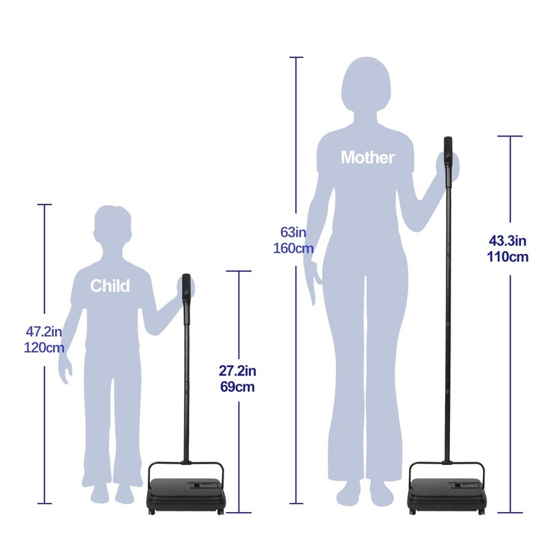Mini Carpet Sweeper - Lightweight, No Noise, Manual Hand Push for Easy Cleaning gallery