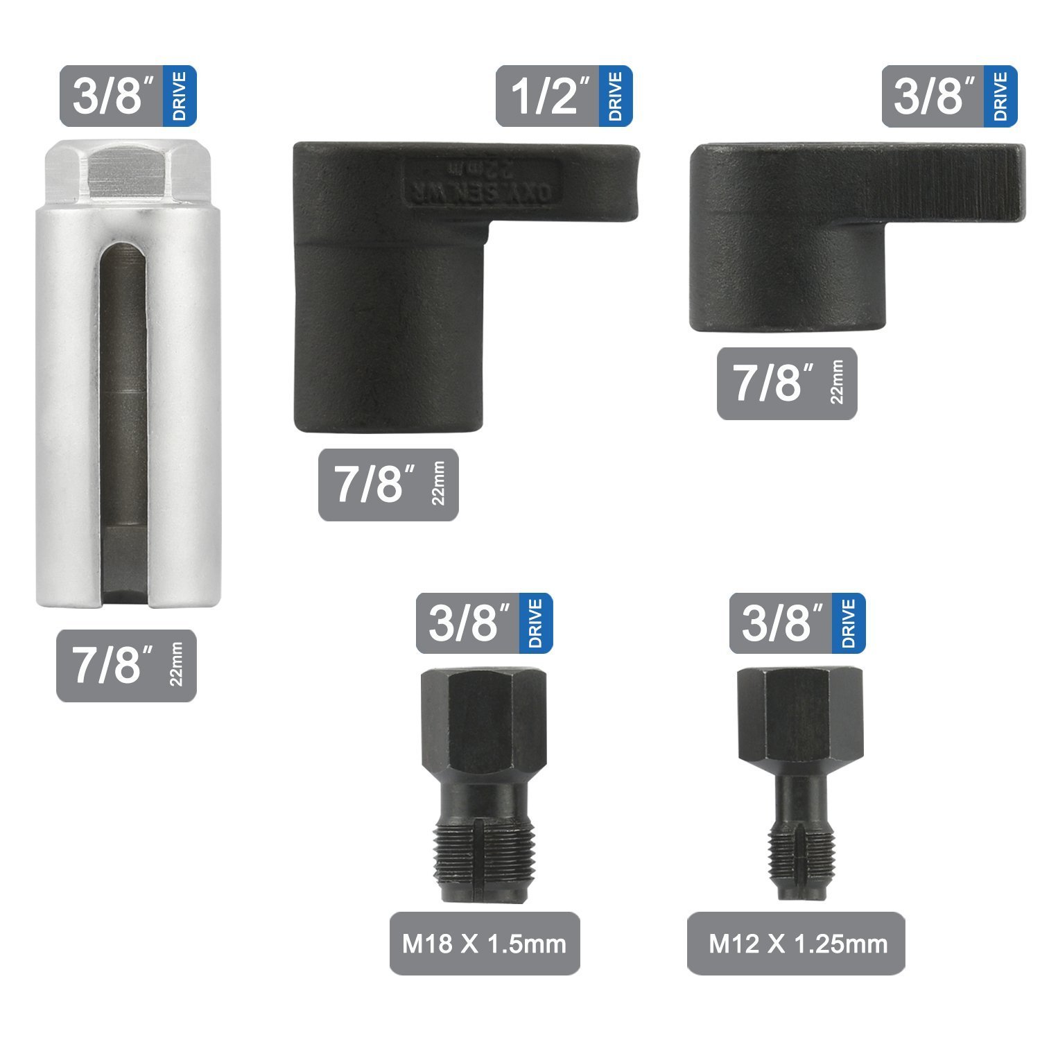 5Pc Auto Oxygen Sensor Thread Chaser Socket Vacuum Tool Remover Installer Set gallery