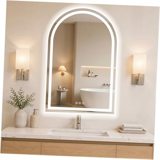 Arched LED Bathroom Mirrors with Lights 30"x40" LED Mirror for 40"L x 30"W gallery