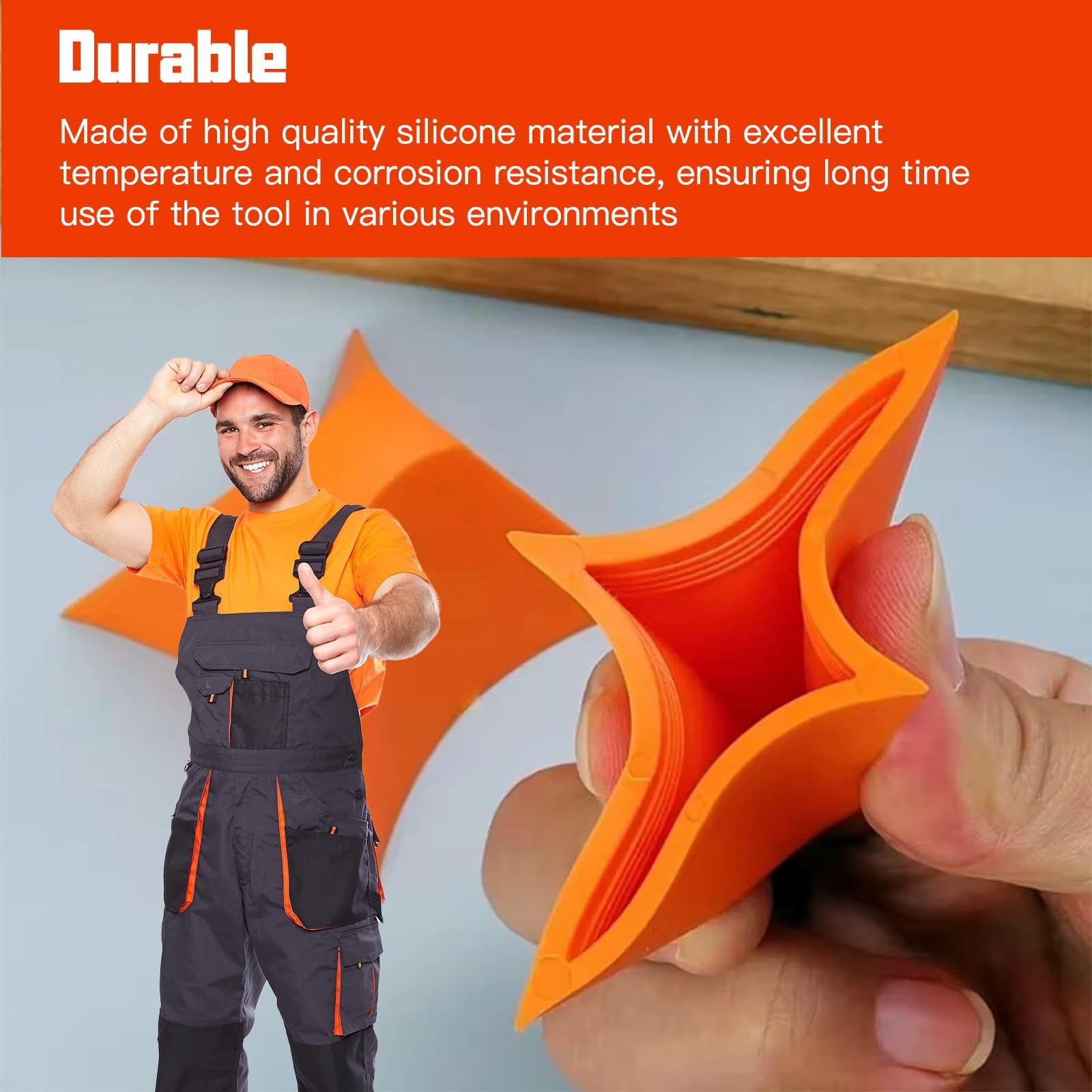 2 Pcs Silicone Seam Tools Reusable Caulking Applicator Tool for Kitchen Bathroom gallery