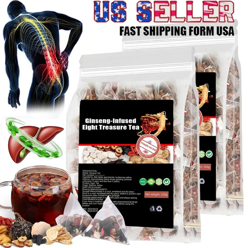 Ginseng Five Treasure Tea - Kidney Support, Red Date Herbal Blend 30-150 bags gallery