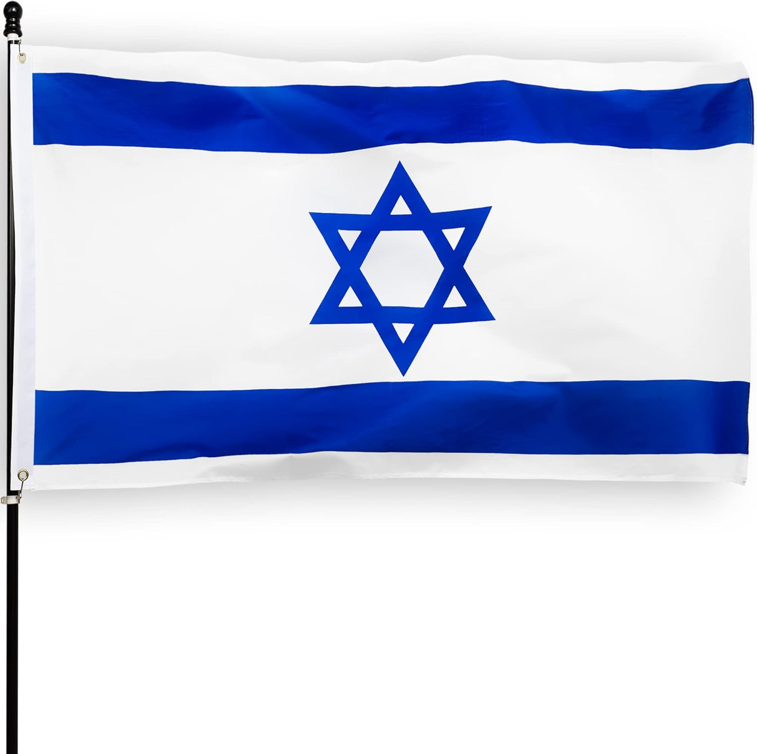 DANF Israel Flag 3X5 Ft Thick Polyester, Fade Resistant, Brass Grommets, Canvas gallery