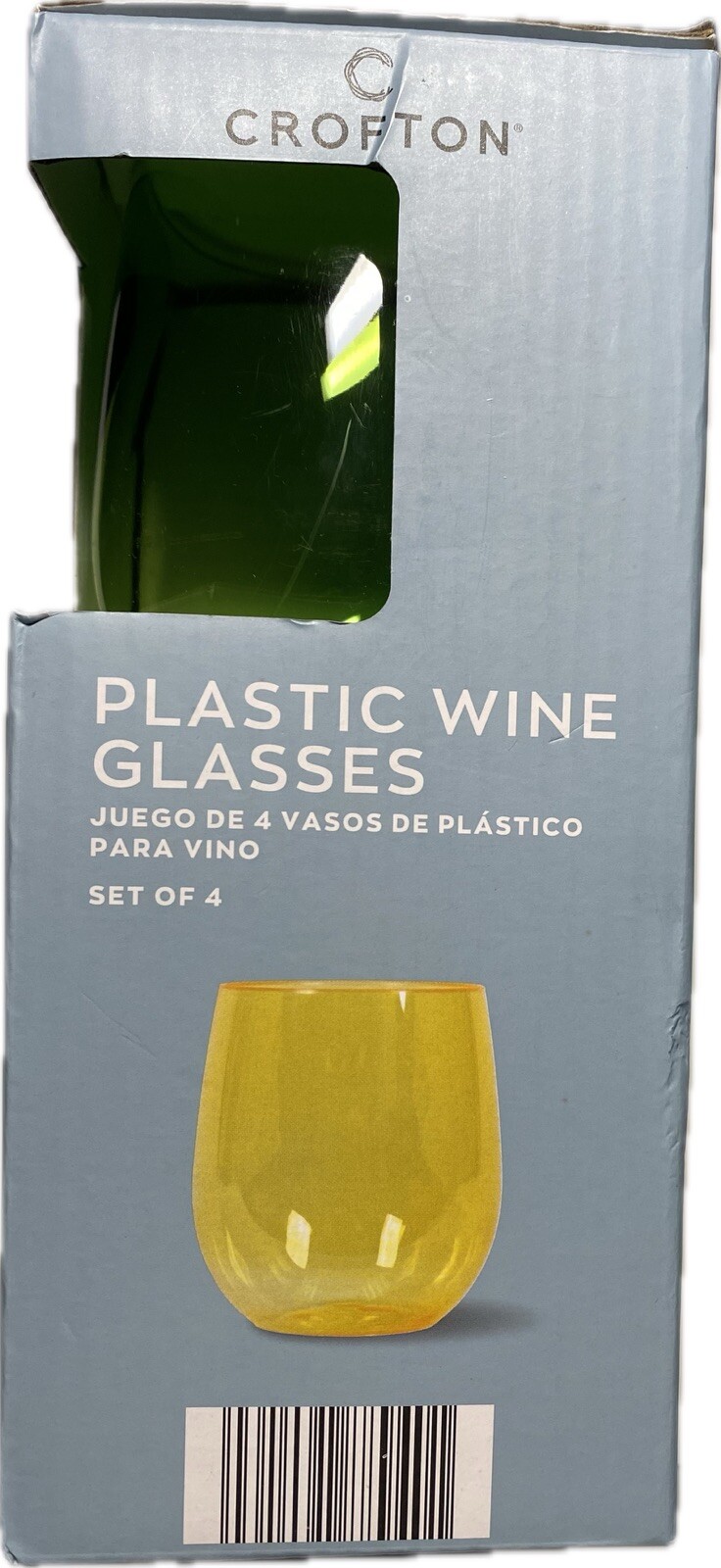 Crofton Plastic Stemless Wine Glasses Set Of 4 Assorted Colors 14 FL OZ BPA Free gallery