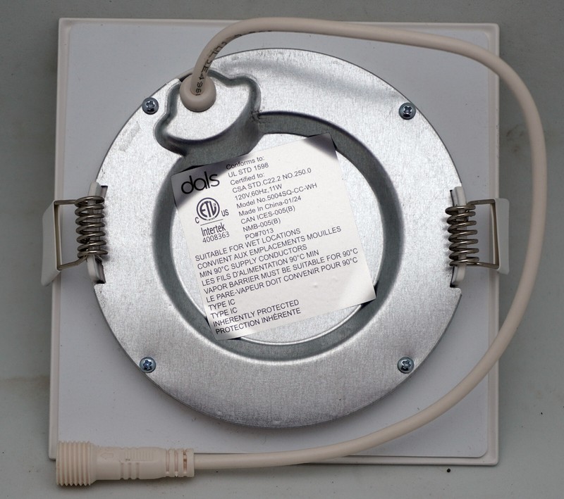 dals Excel 4" Square Recessed Panel 5004SQ-CC 90CRI,11W,800 Lumen 2700-5000K gallery