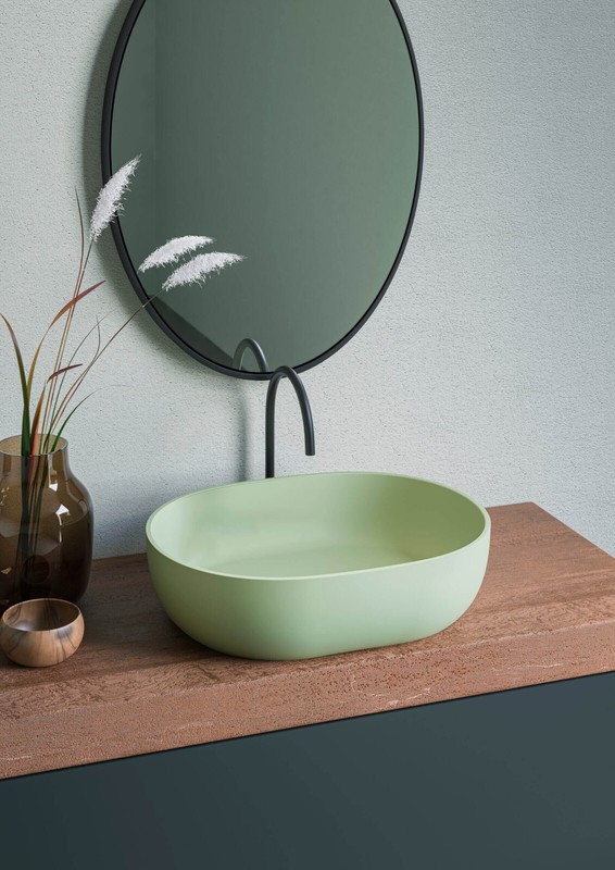 Ruvati 19" epiStone Solid Surface Bathroom Vessel Sink- RVB2119GN gallery