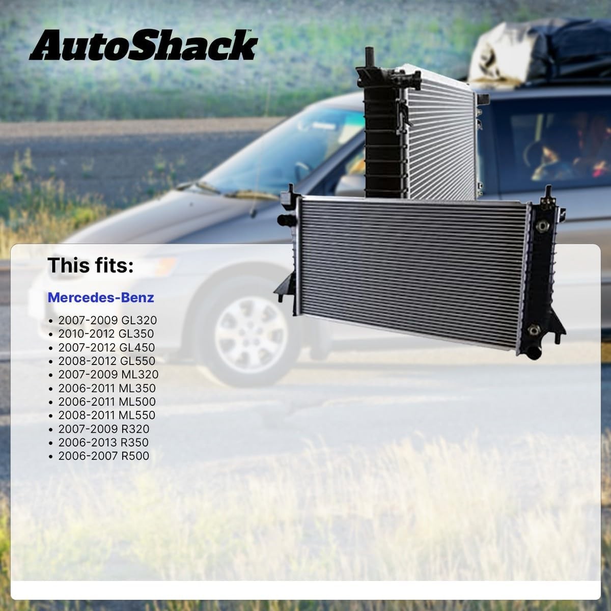 Autoshack Radiator Compatible with Mercedes-Benz, ML350 2006-2011 GL450 2007-201 gallery