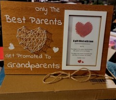Grandparents Picture Frame Heart String 4 x 6 Photo Gift Best Parents Promoted📦