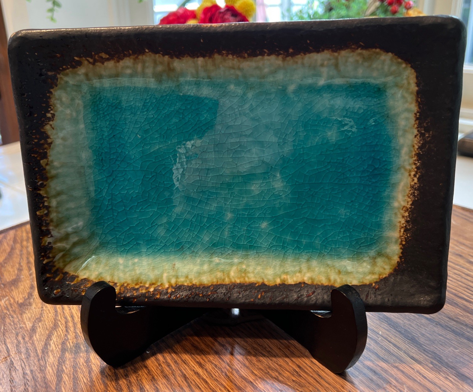 Kotobuki Ceramic Sushi Plate or Serving Platter 8 1/2" x 5 5/8" Japan gallery