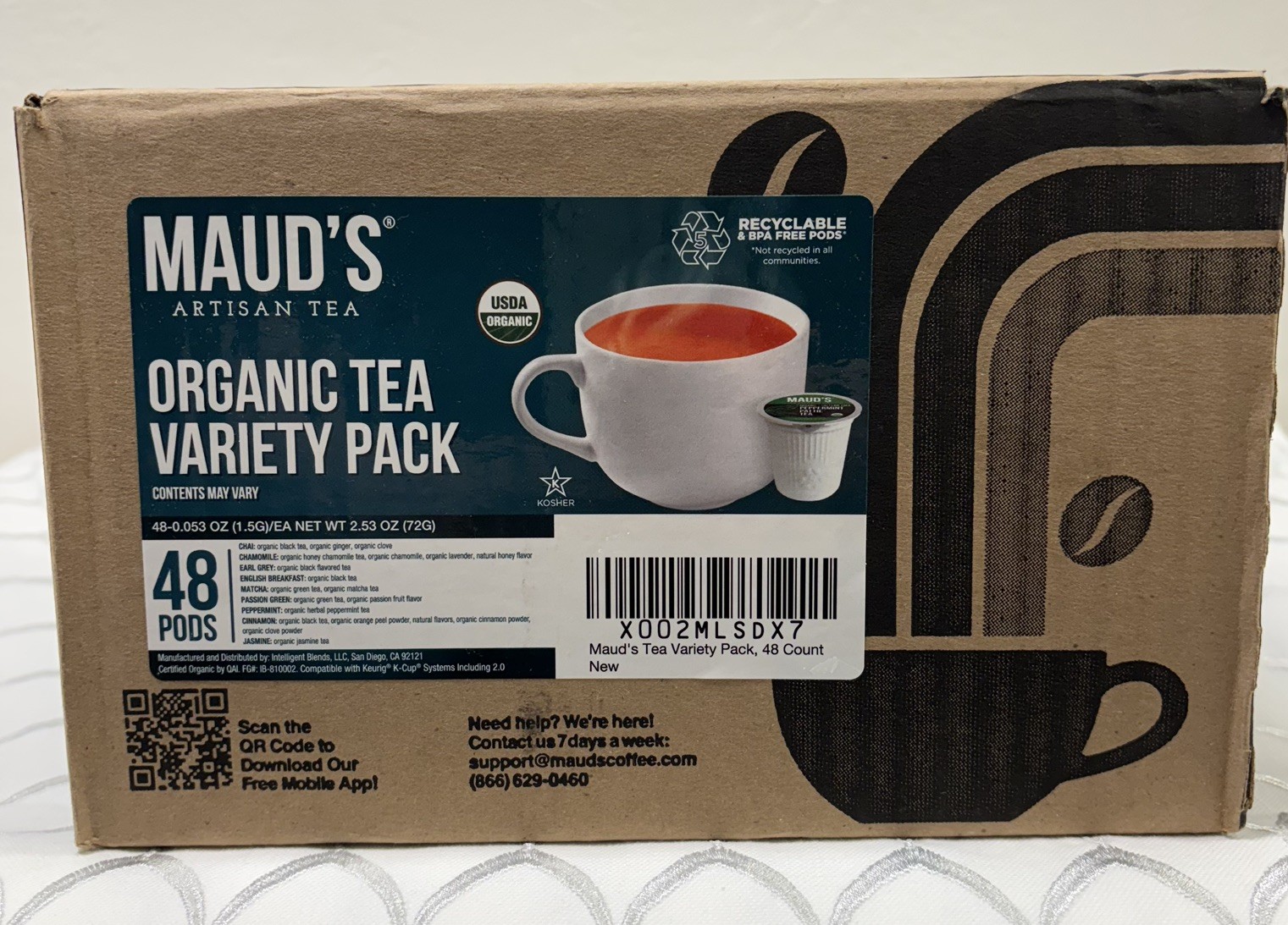 Maud's 48 K-Cups Organic Tea Variety Pack Pods KEURIG Artisan Tea/T-2 gallery