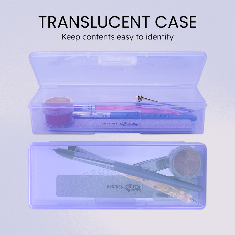 4pcs Large Plastic Manicurists Personal Box Storage Case Container Purple gallery