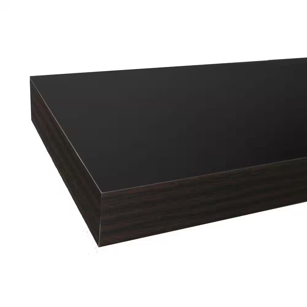 35 In. W X 10 In. D Espresso Floating Decorative Wall Shelf gallery