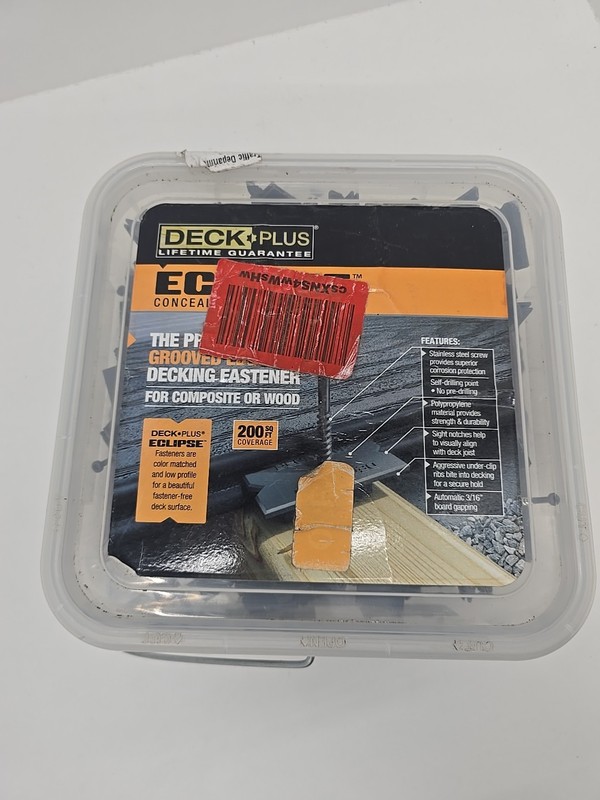Deck Plus Eclipse Hidden Deck Fasteners, Deck Screws Wood Screws, Stainless Grey gallery