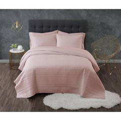 Full/Queen 3pc Antimicrobial Quilt Set Blush – Truly Calm