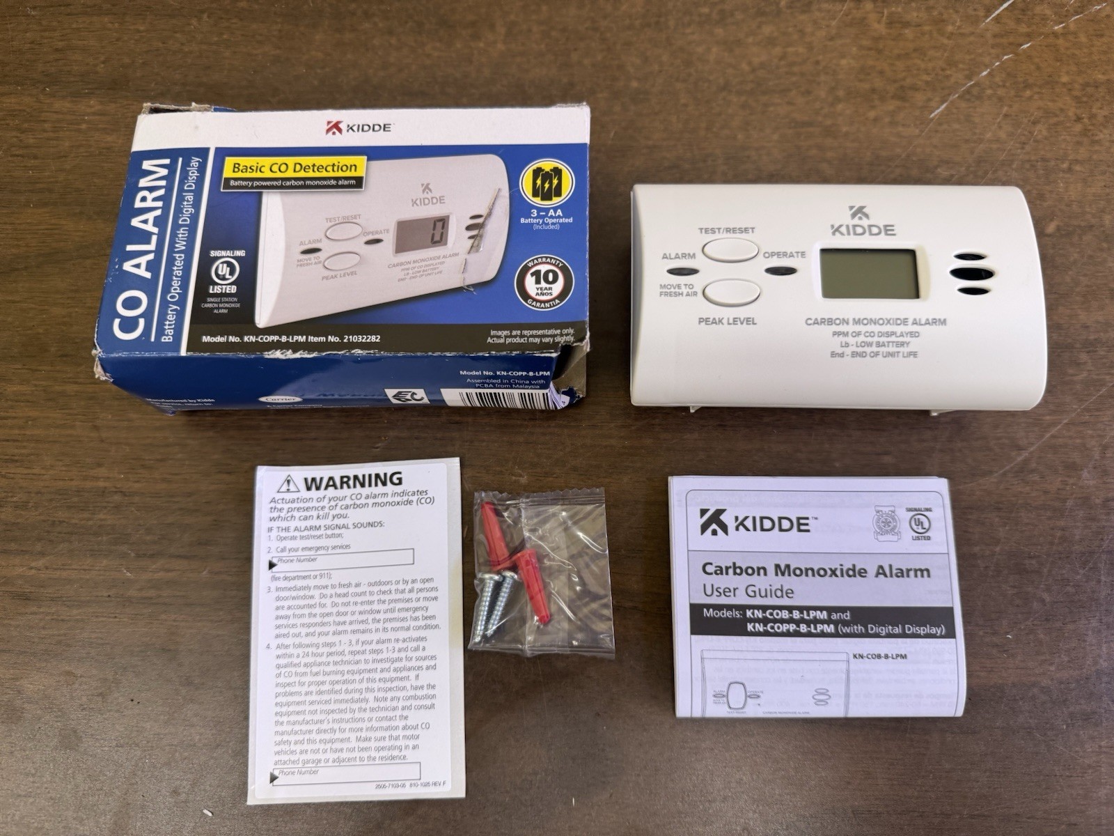 Kidde Carbon Monoxide Alarm, Electrochemical Sensor, 85 dB 10 ft Audible Alert gallery
