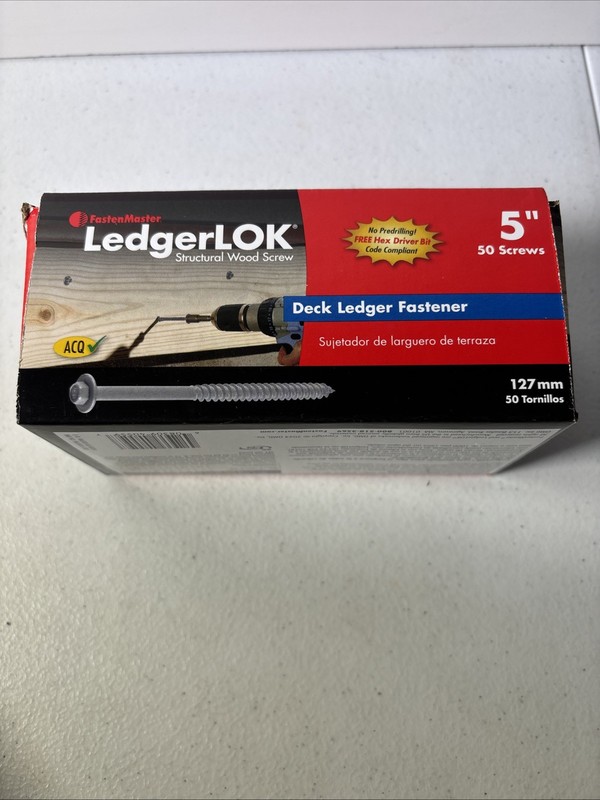 FastenMaster FMLL005-50 LedgerLOK Ledger Board Fastener, 5 Inches, 50-Count gallery