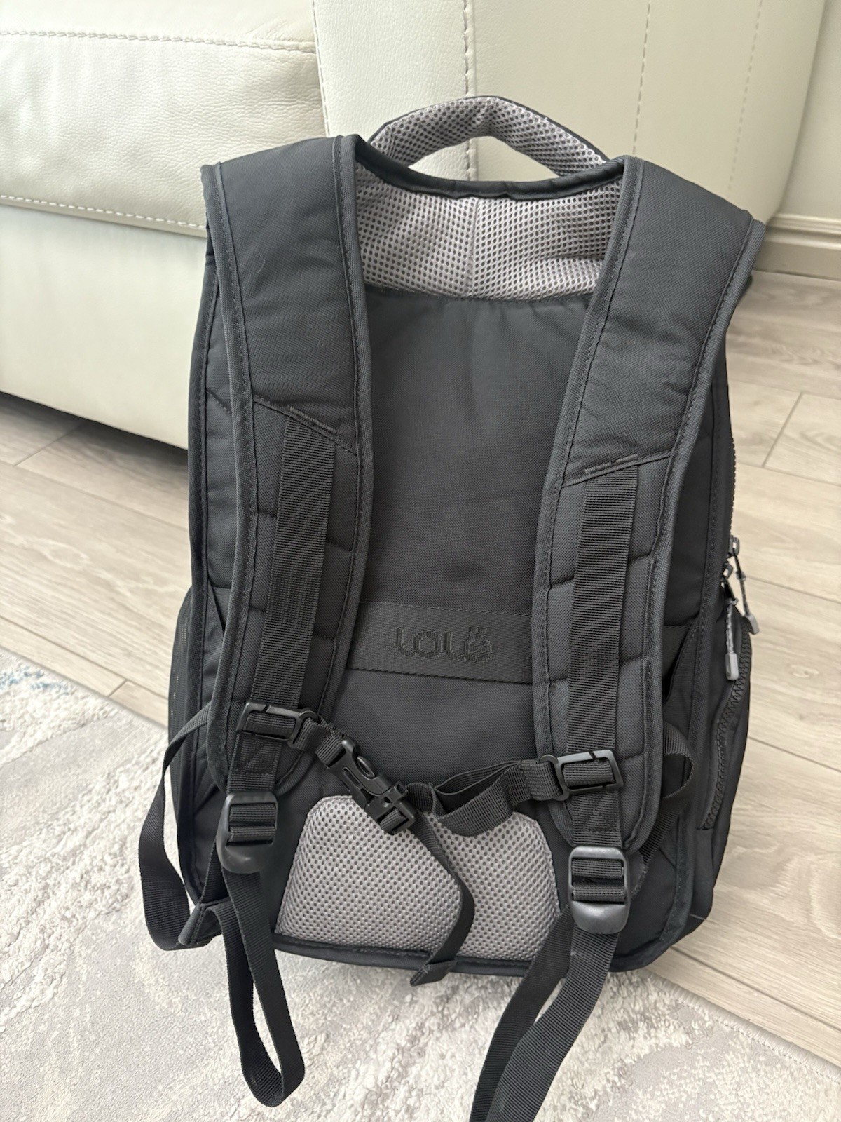 Lole Quilted Backpack Padded Back Shoulder Laptop Black 4