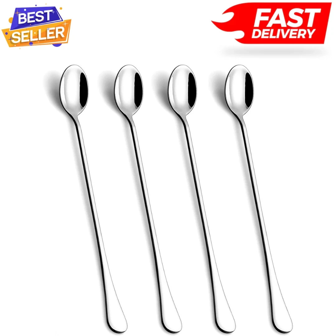 9.5-Inch Long Handle Spoon, Ice Tea Spoons, Ice Cream Spoon, Long Coffee Spoons gallery