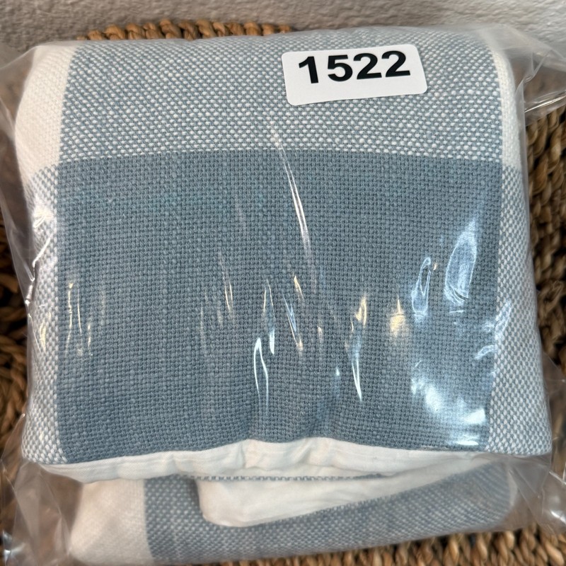POTTERY BARN BRYCE COMFORTER PILLOW SHAM (1) STANDARD ~ CHAMBRAY BLUE - SAMPLE* gallery