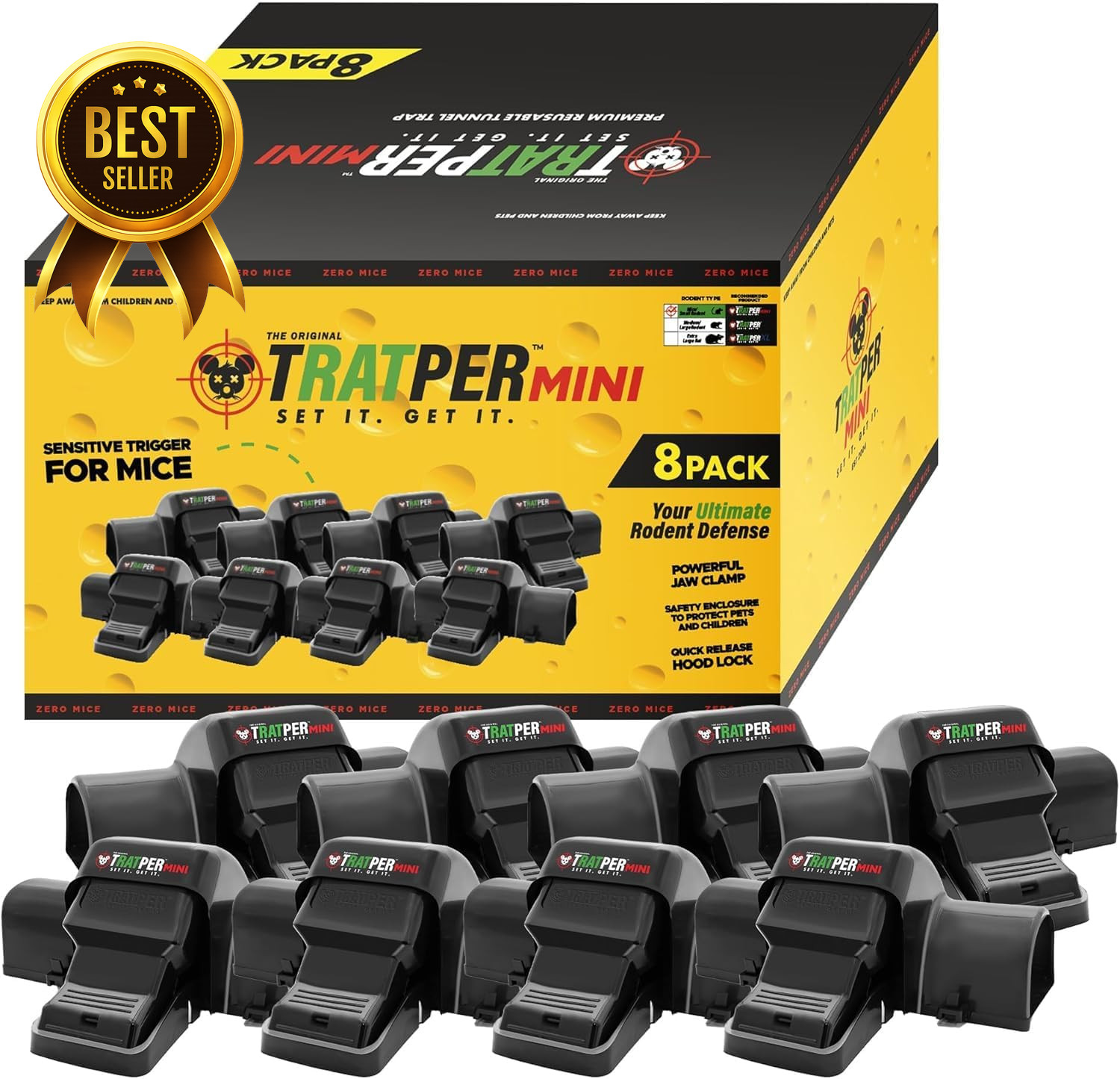 Mouse Tunnel Snap Traps Dual Entry Covered Reusable Pest Control 8 Pack gallery