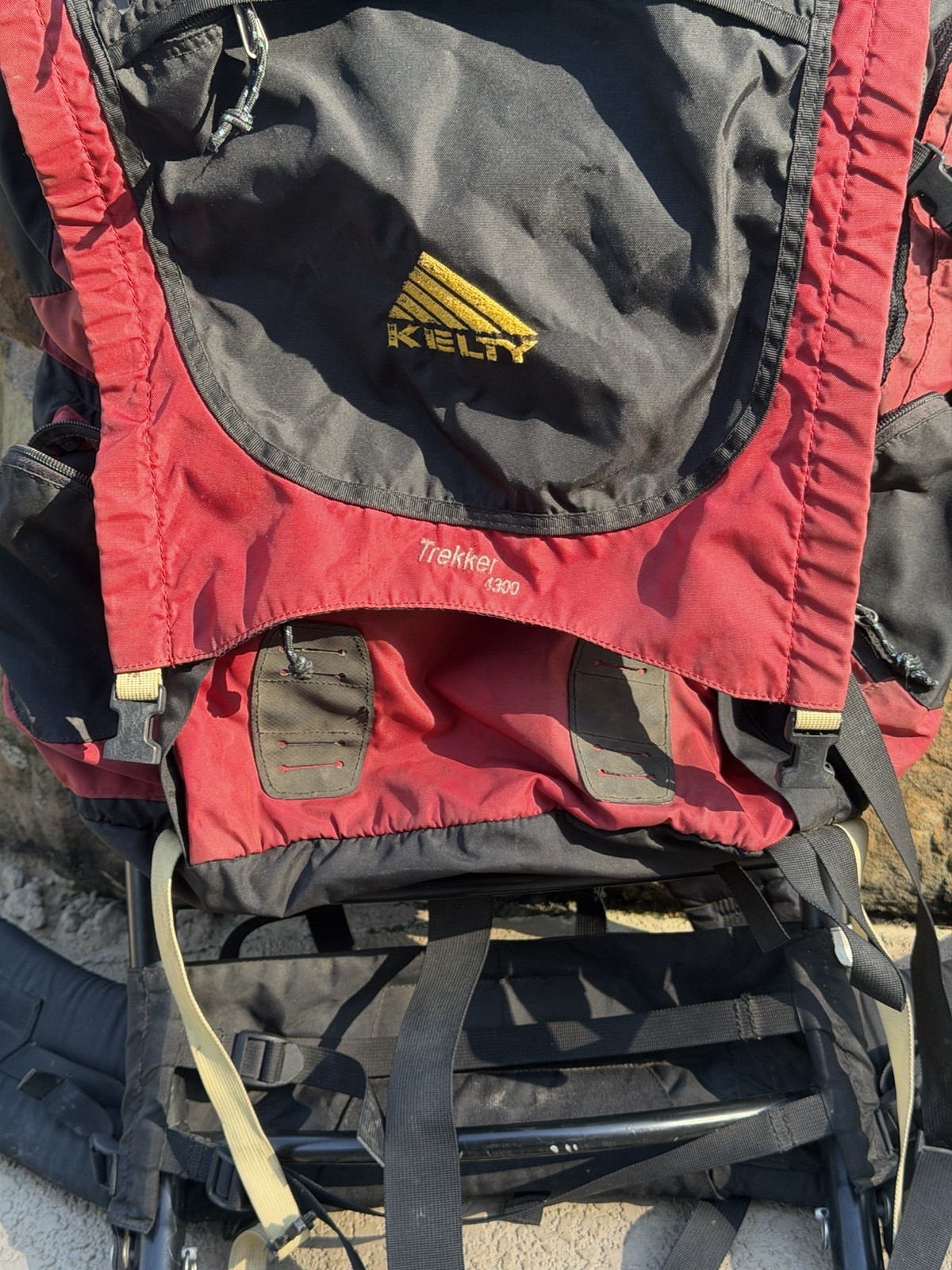 Kelty Trekker 4300 External Frame Hiking Backpack Red Black 3