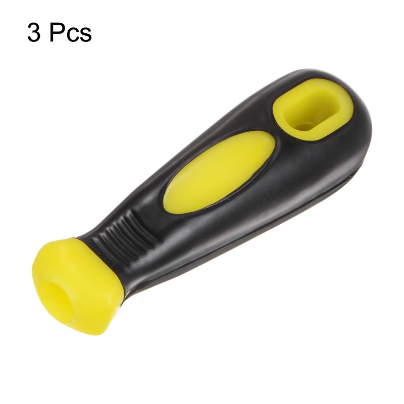 3pcs Rubber File Handle 4.21" Round Rectangular Hole Handles for 12" Files gallery