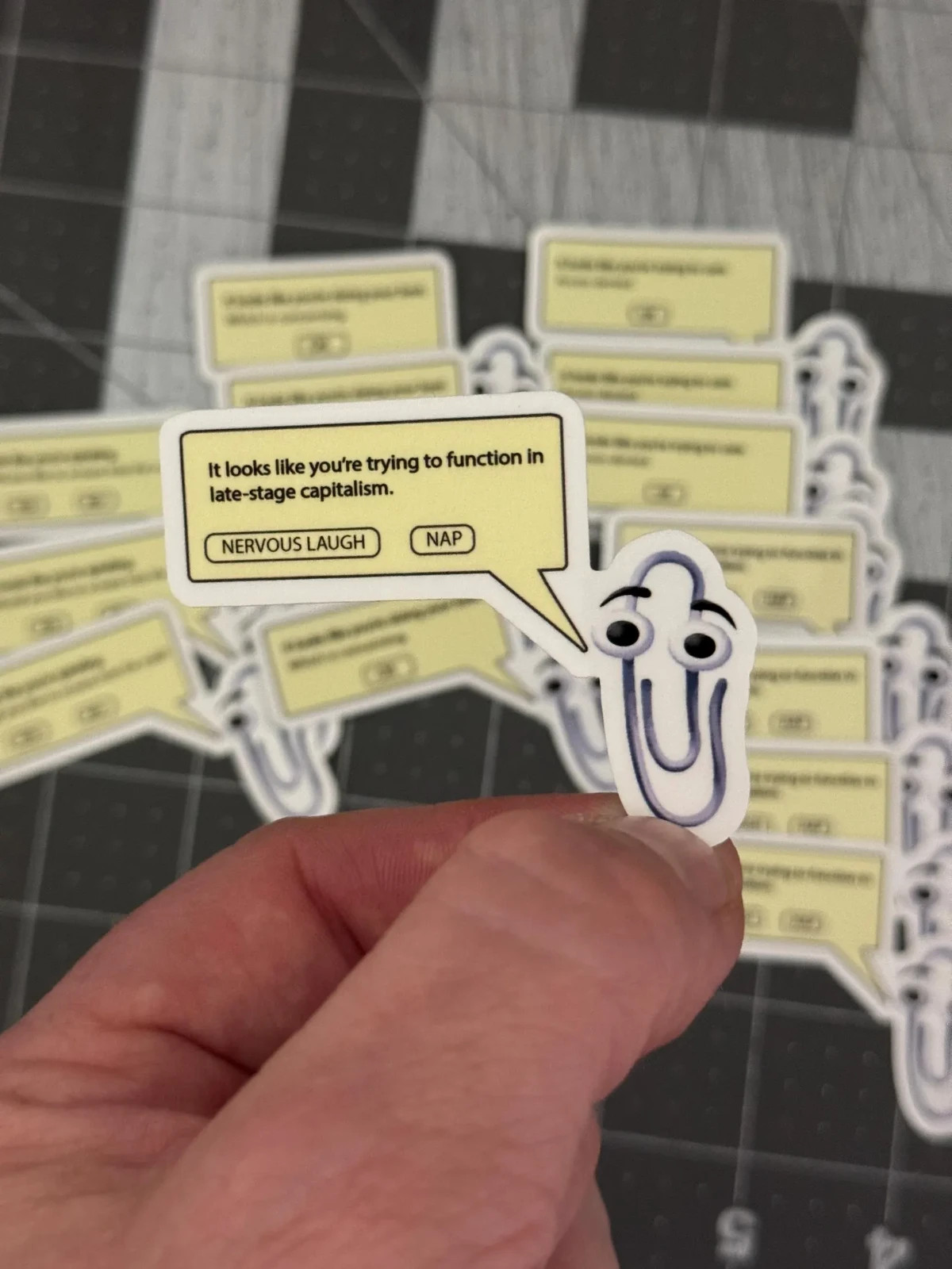 Funny Clippy Meme Sticker Pack Vinyl Decal Sticker 4-Pack Sarcastic Office Humor gallery