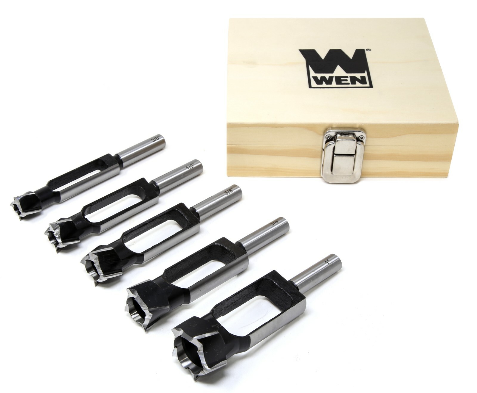 WEN DB051T 5-Piece Tenon and Deep Plug Cutter Drill Bit Set with Carrying Case gallery