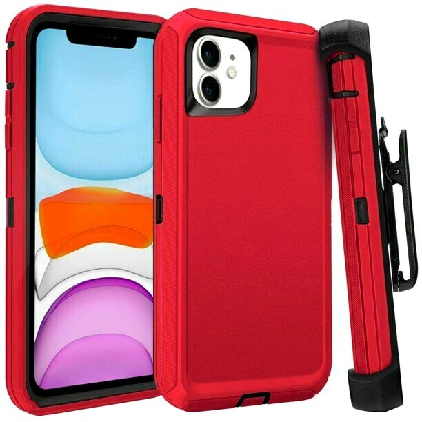 For Apple iPhone 15 14 13 12 11 Pro Max Defender Shockproof Cover Case+Belt Clip gallery