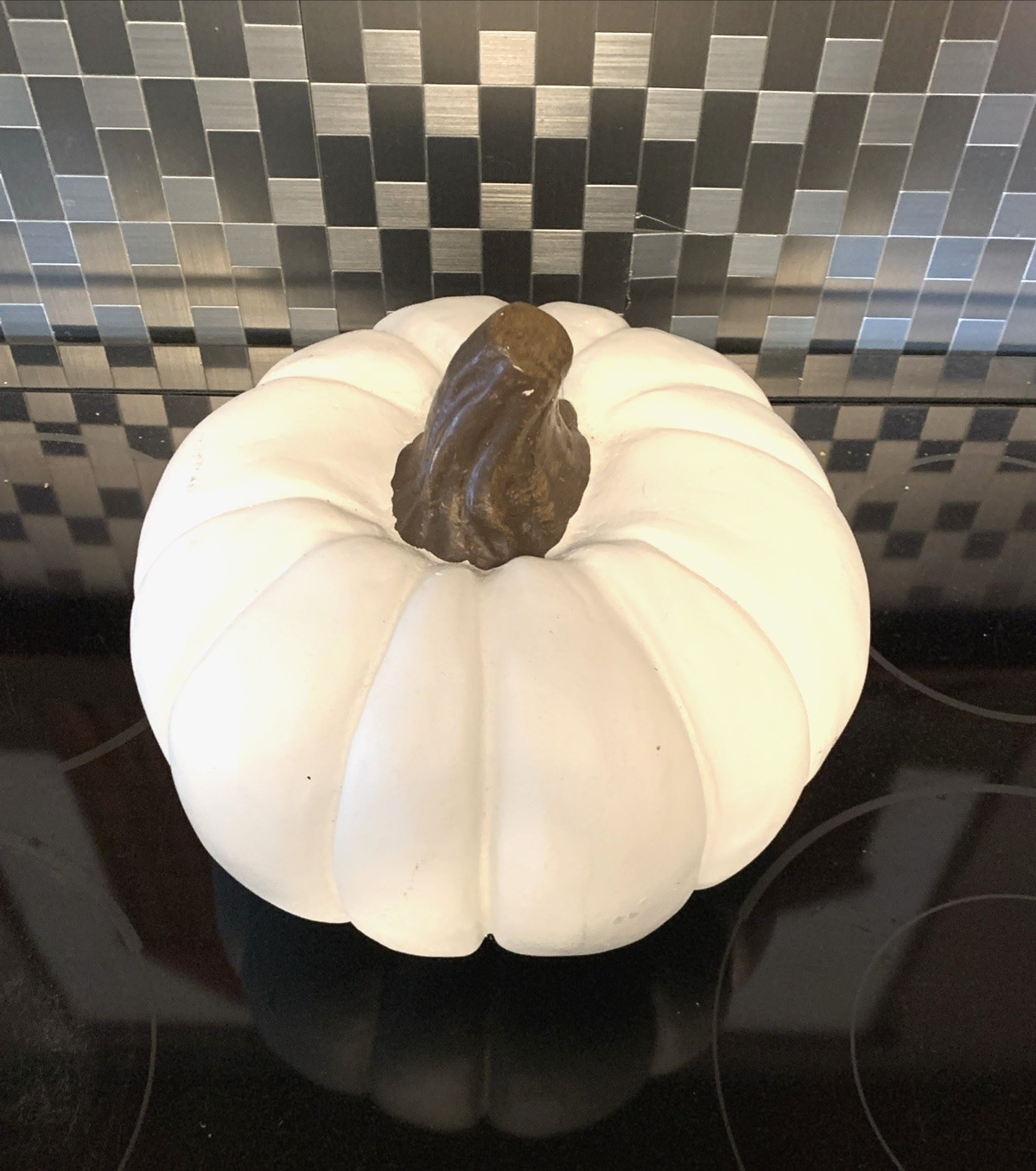 Pumpkin 4.5 Pounds Ivory Ceramic Fall Thanksgiving Halloween Home Decor 10x11 gallery