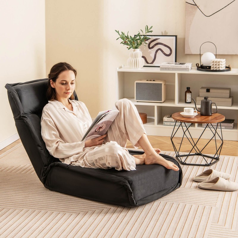 Folding Floor Chair Convertible Lazy Sofa Chair with Adjustable Backrest gallery