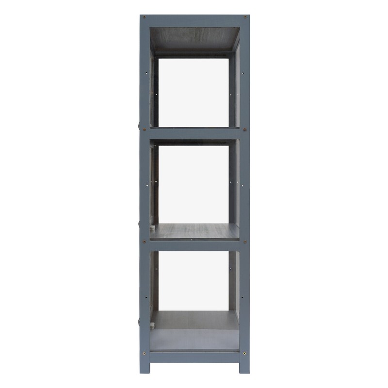 3-Tier Bamboo & Acrylic Display Case for Collectibles and Ornaments 40×32×106 cm gallery