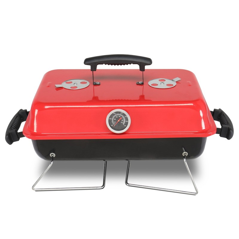 Folding Portable BBQ Charcoal Grill Compact Tabletop Mini Smoker Small Outdoor gallery