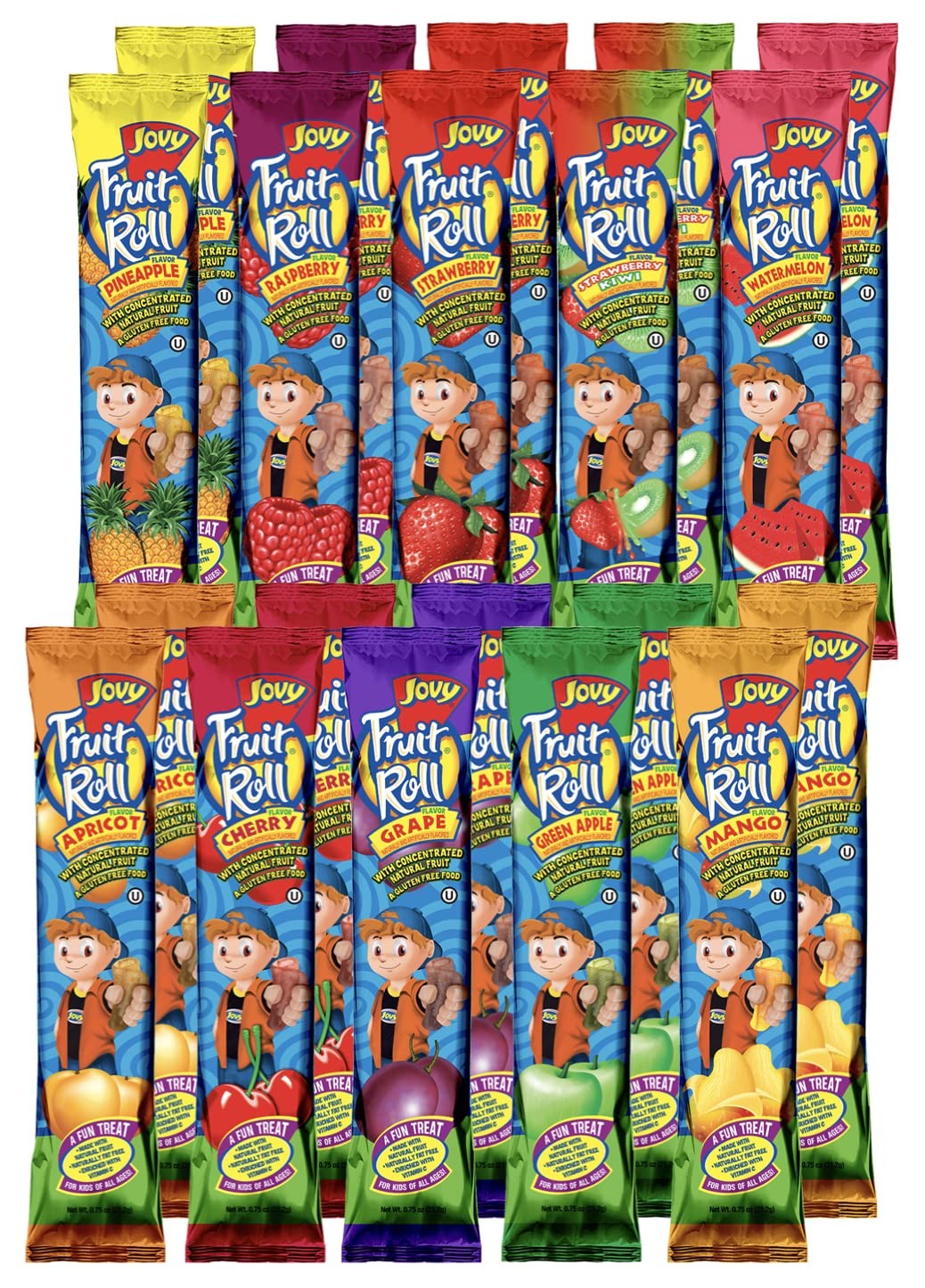 JOVY FRUIT ROLL Variety Pack 10 Flavors - Healthy Snack Made with Natural gallery