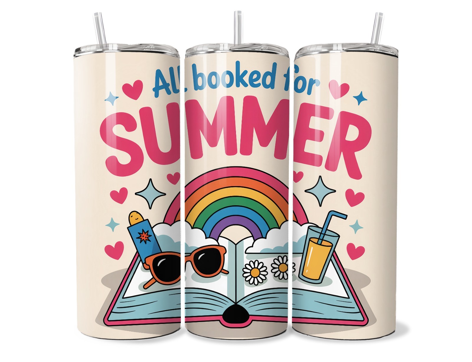 20oz All Booked For Summer Stainless Steel Tumbler gallery
