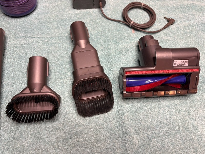 Dyson V8 Cordless Vacuum Filter, Charger, and Attachments- Rose Gold / Purple gallery